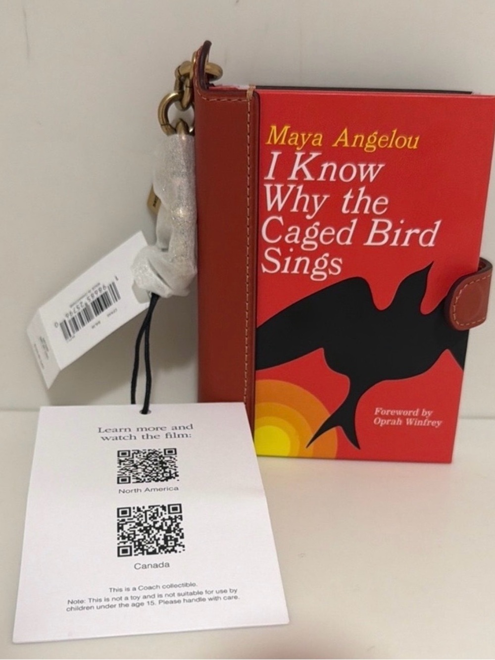 Coach Maya Angelou I know why the Caged Bird Sings Book Charm